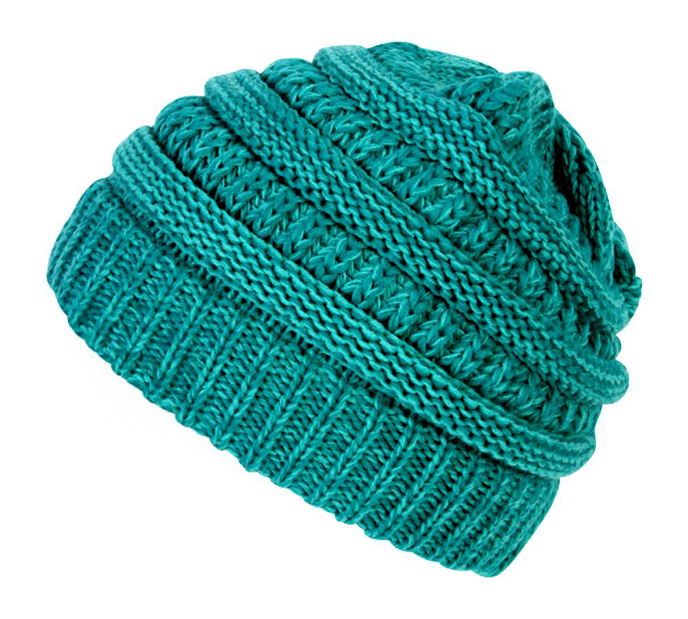 Knitted Head Beanie Hand Crocheted, Hot Pink
