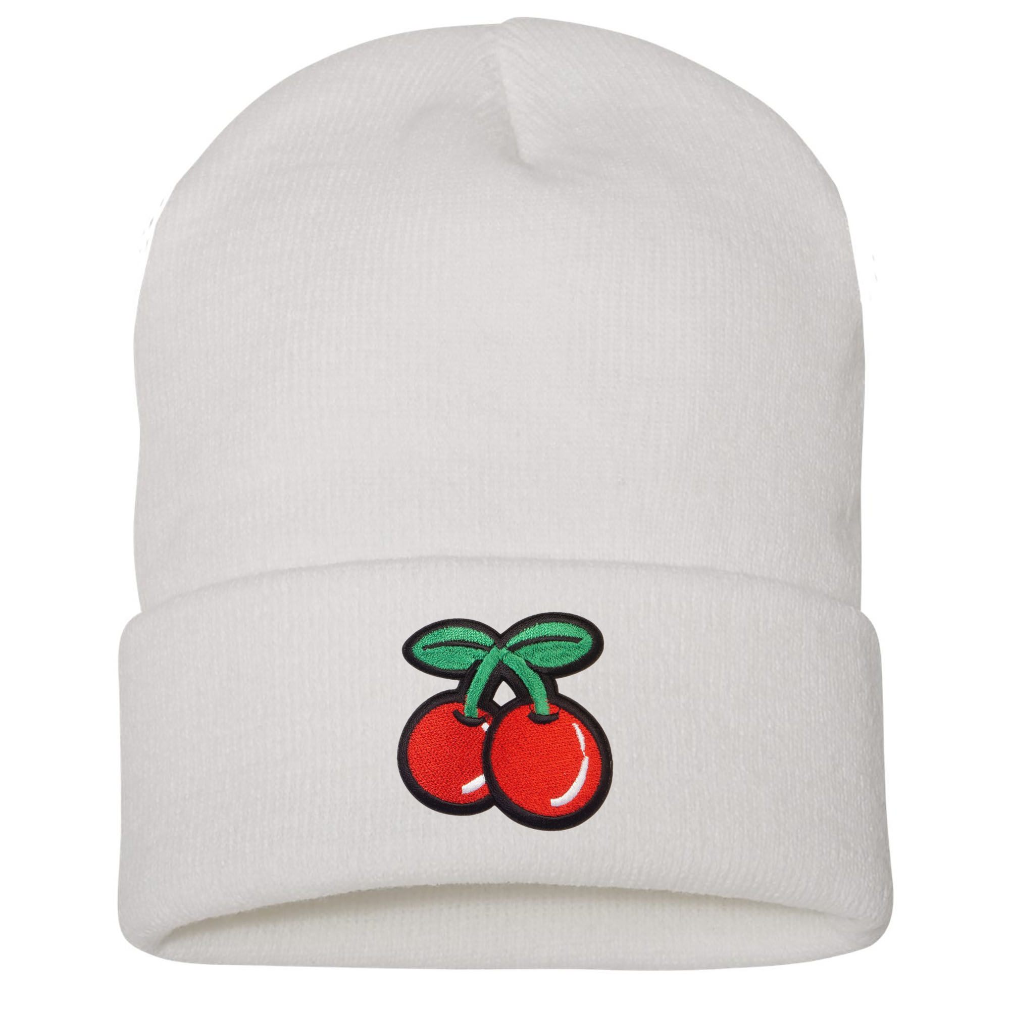 Top Headwear Cherry Beanie - Para hombres Mujeres Largo Invierno Puño Cerezas Gorro Gorro - Imagen 9 de 10