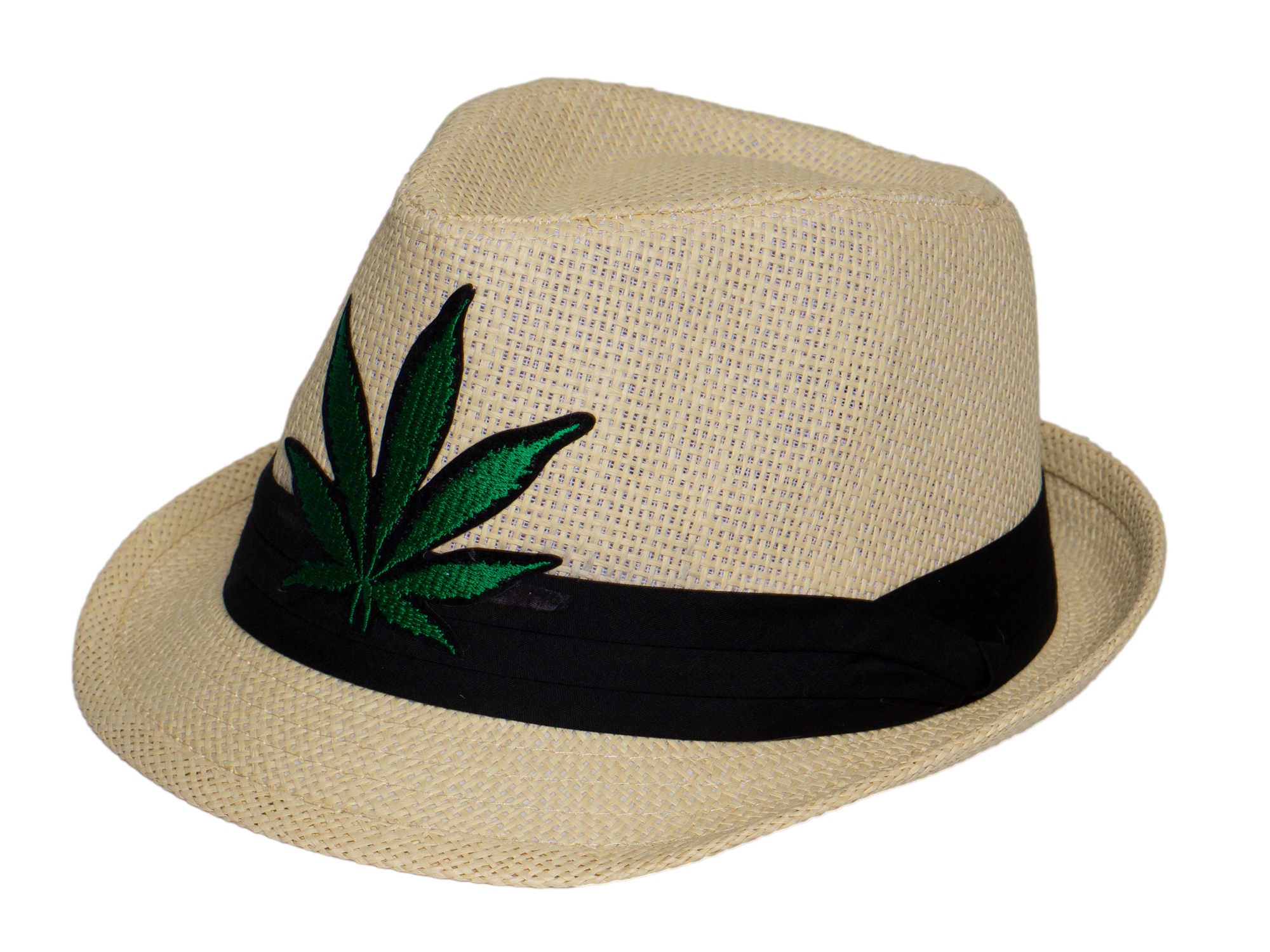 Stylish Straw Fedora Hat with Fun Patch Designs-image