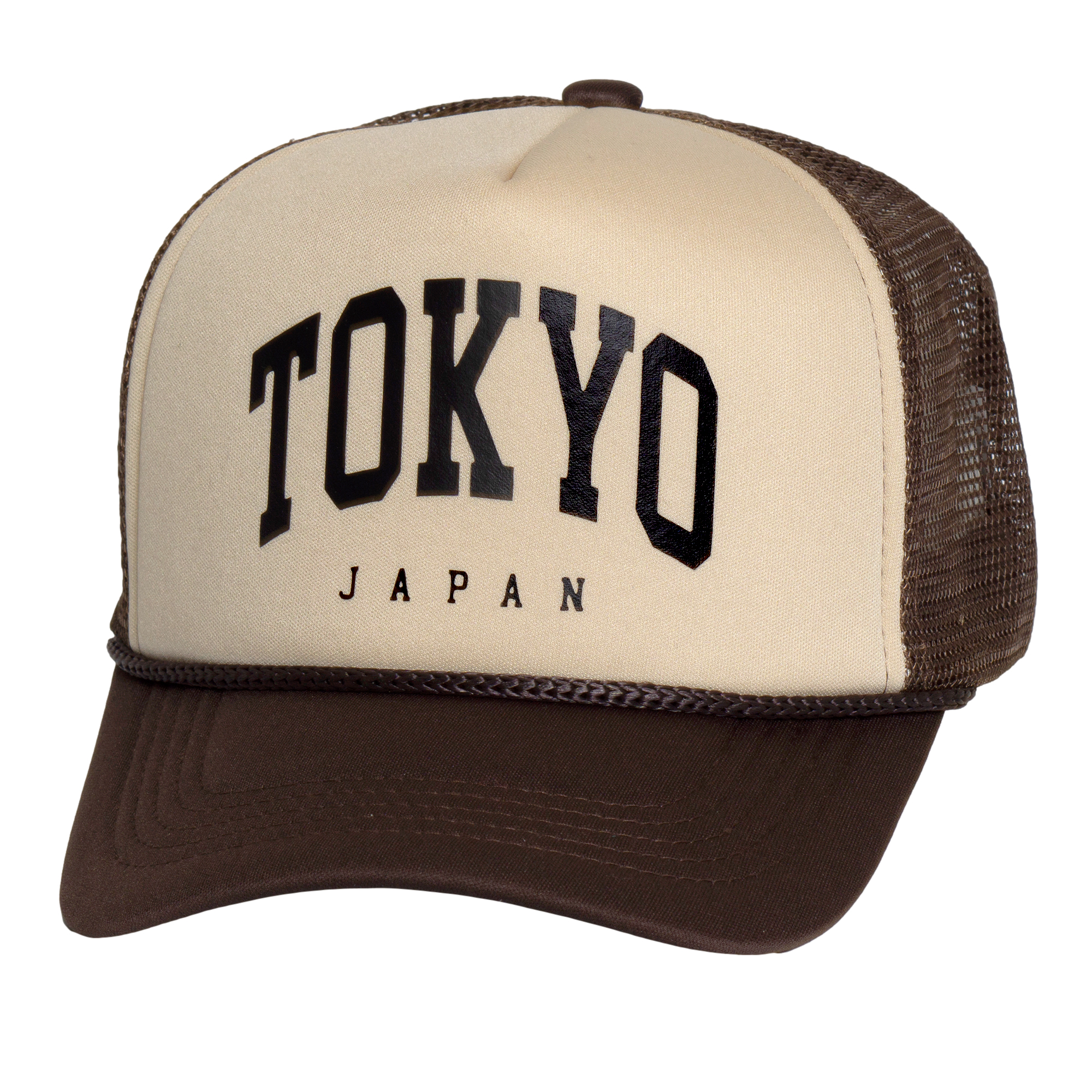 Top Headwear Men's Tokyo Trucker Hat - Japan Snapback Cap, Khaki