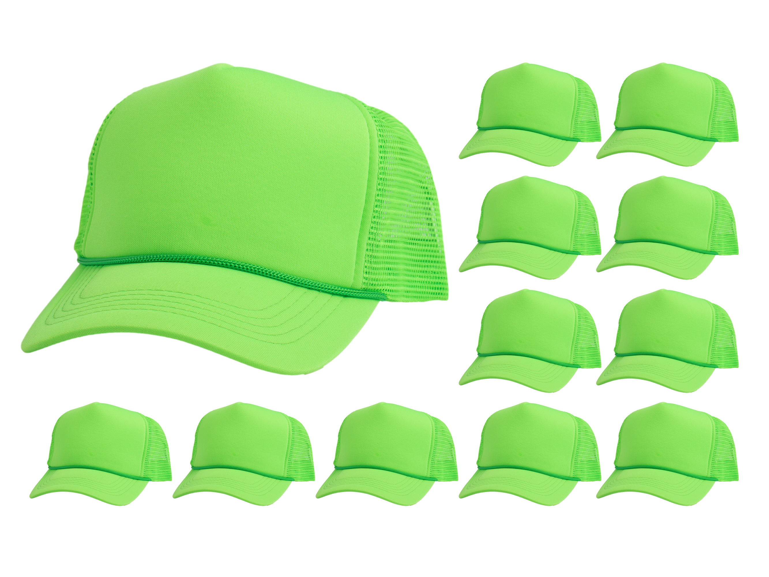 Top Headwear 12 Pack Trucker Hat Bulk - Dozen Plain Blank Ha