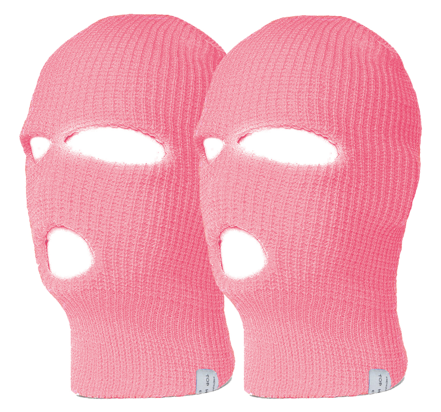 Paquete de 2 gorros superiores de 3 agujeros máscara facial de esquí pasamontañas - Imagen 15 de 20